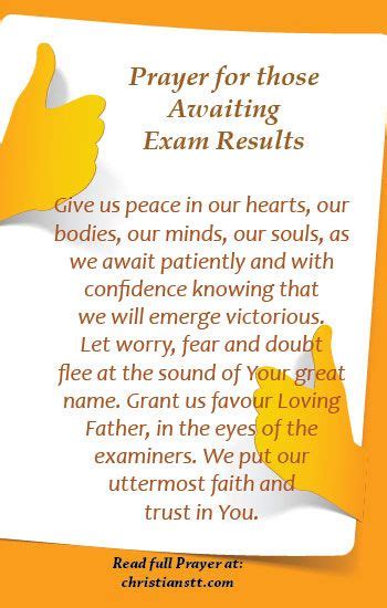 prayer for good exam results|Prayer For Students Awaiting Exam Results.